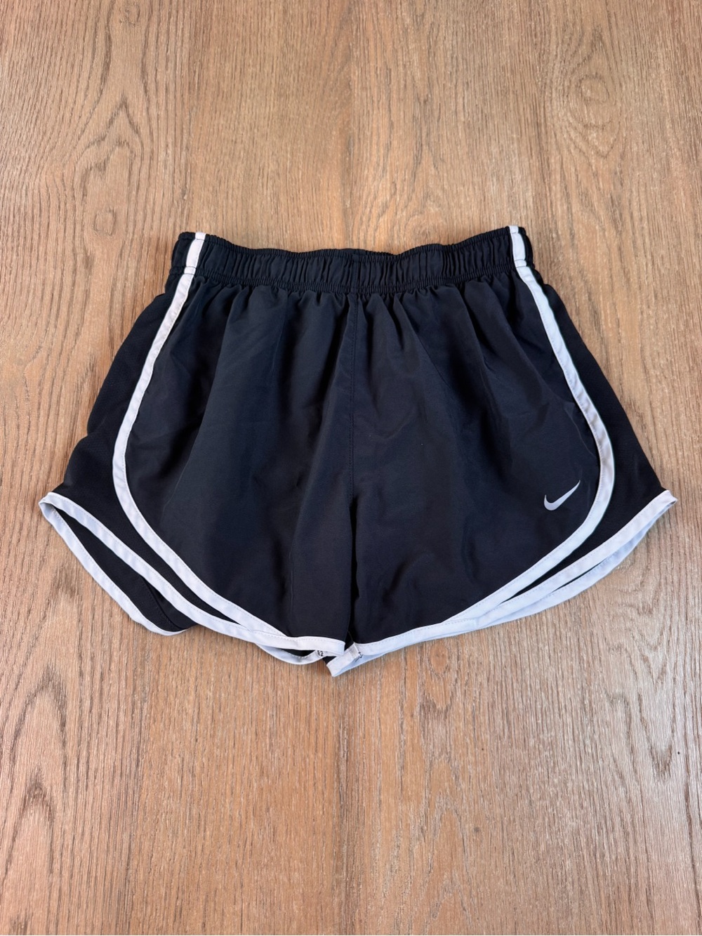 Nike Women's Black Athletic Running Shorts with White Trim